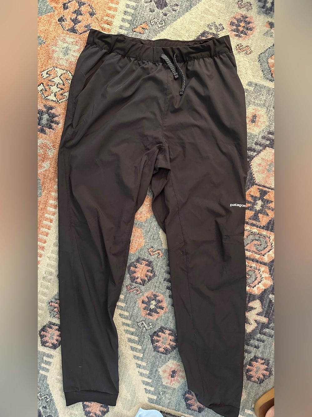 Patagonia Men's Black Athletic Joggers with Drawstring